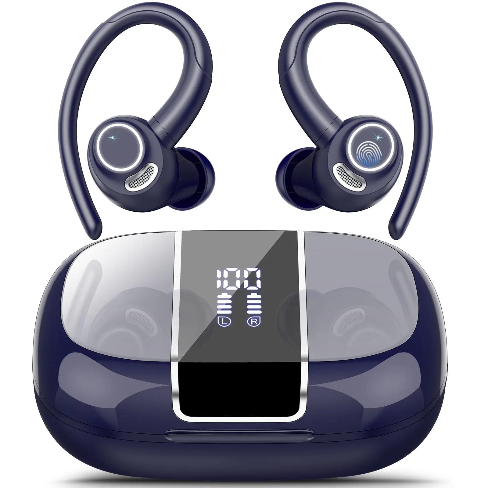 Headphones Wireless Earbuds Sport , 48H Wireless Earphones with HD Mic, IP7 Waterproof Earbud for Sports/Running/Workout. Dark Blue United States Sd3ca19f43a2c4f66b5f295bb8f7a29e1S Amrit Store
